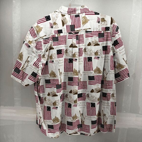 Cotton Traders  Patriotic USA Flag Allover Mount Rushmore July 4th Mens 2XL - Picture 3 of 4